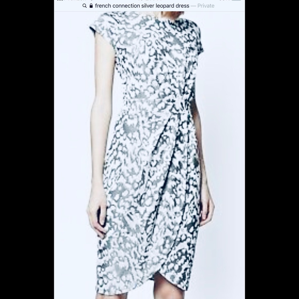 Gorgeous silver leopard bodycon dress